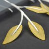 Imagem do Brinco Folhas de Louro em Prata 925 e Ouro 18k | ARISCA