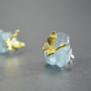 Imagem do Brinco Borboleta Aquamarine em Prata 925 e Ouro 18k | ARISCA
